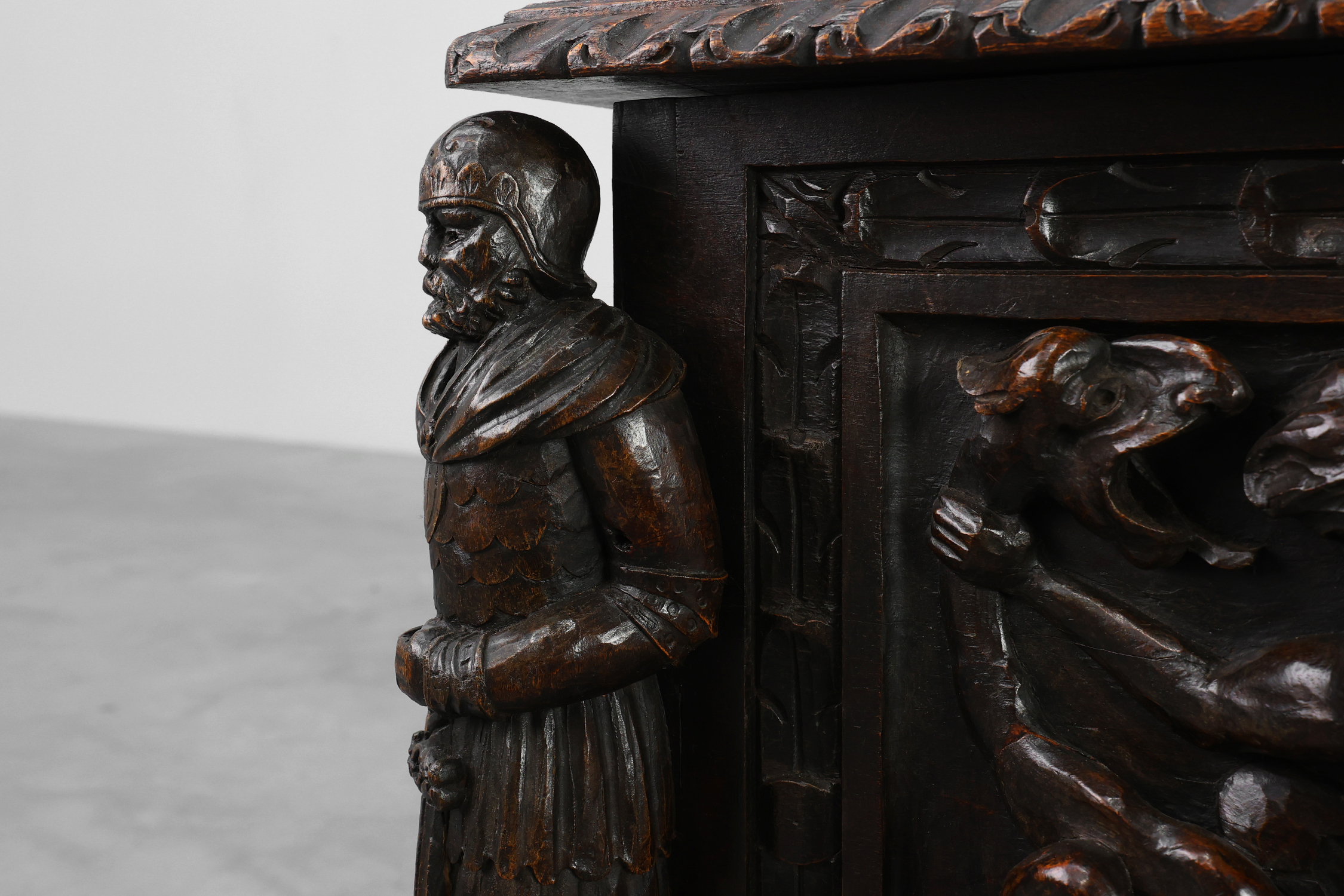 French Neo‑Renaissance Oak Blanket Chest, 19th Centurythumbnail